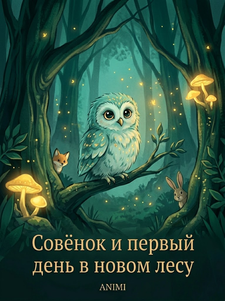 Совёнок и первый день в новом лесу